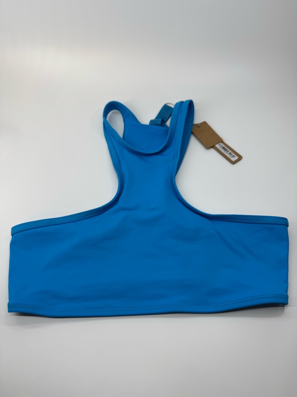 Skims Recycled Swim High Neck Raceback Top Turquoise XS NWT